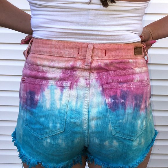 colorful jean shorts - Picture 2 of 2